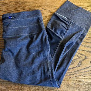Athleta Gray Capris with Purple Accents ~ Size S